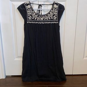 American Eagle embroidered lined baby doll dress